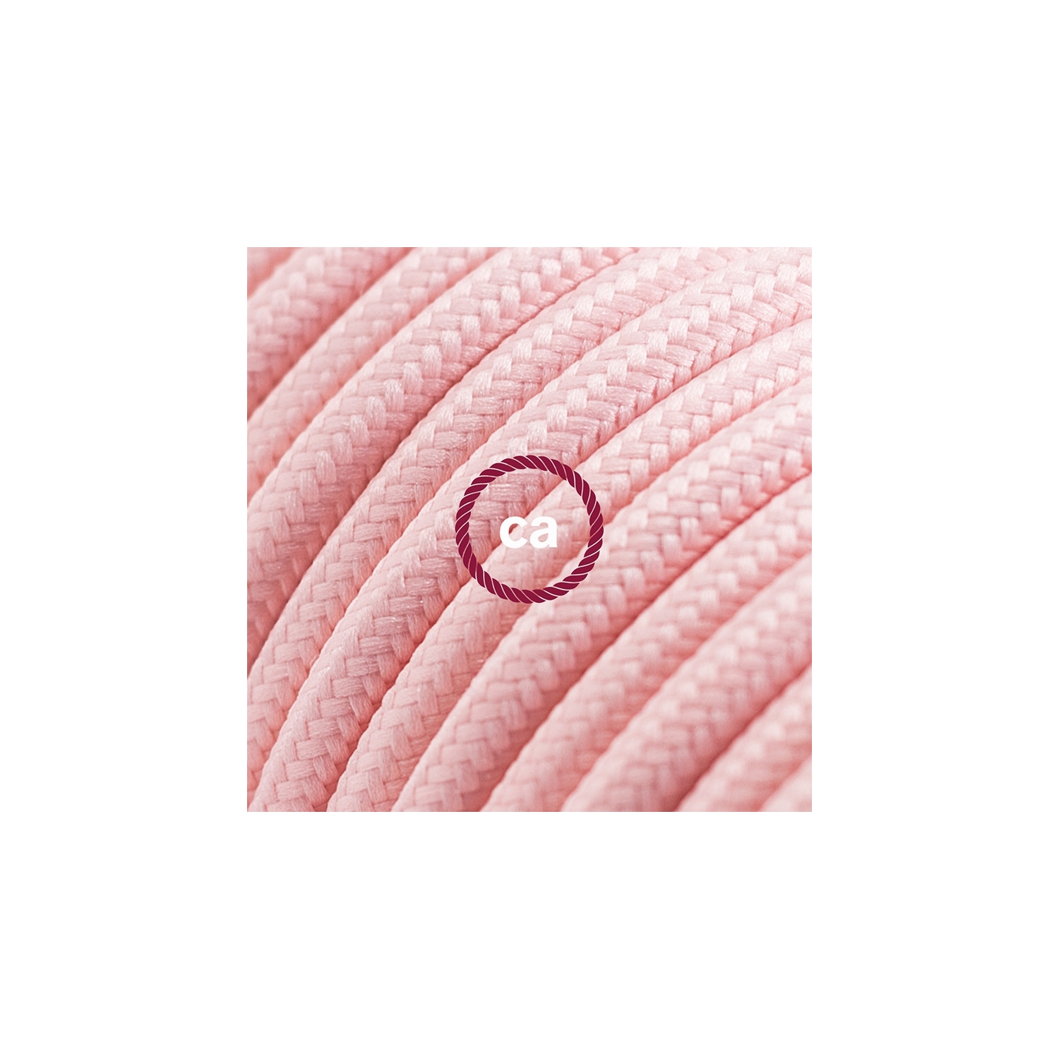 Cord-set - RM16 Pink Rayon Covered Round Cable