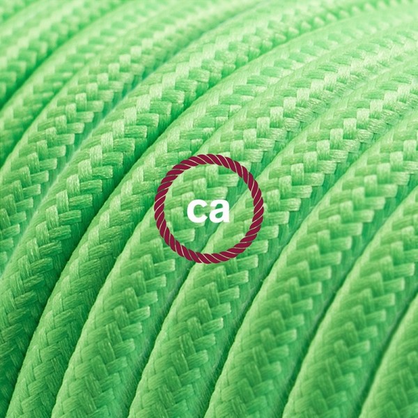 Cord-set - RM18 Lime Green Rayon Covered Round Cable