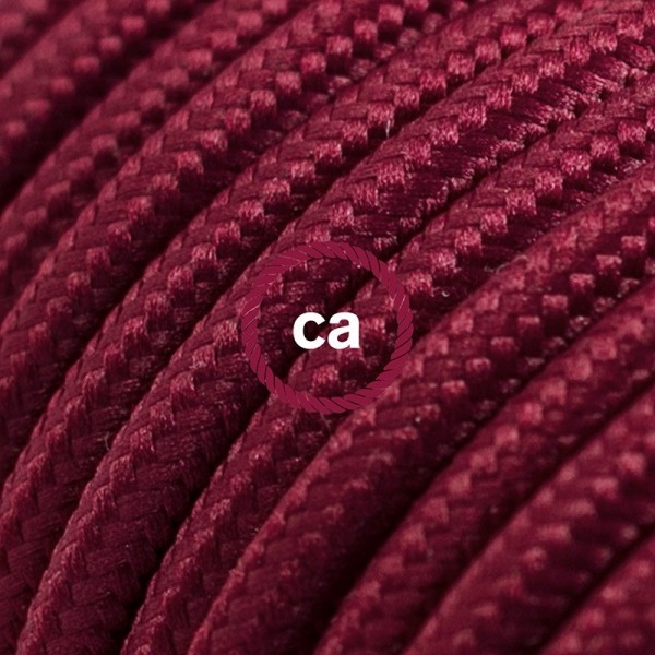 Cord-set - RM19 Burgundy Rayon Covered Round Cable