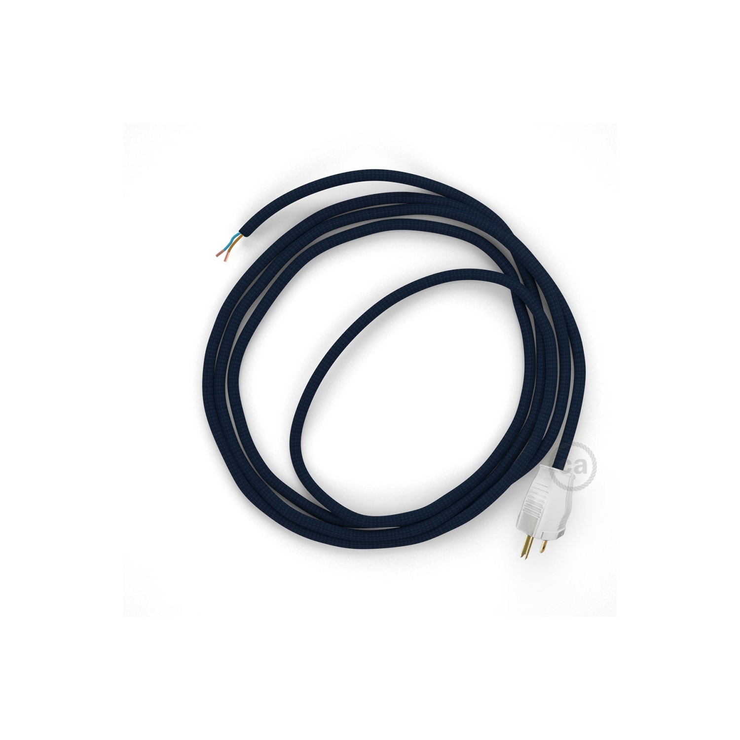 Cord-set - RM20 Dark Blue Rayon Covered Round Cable
