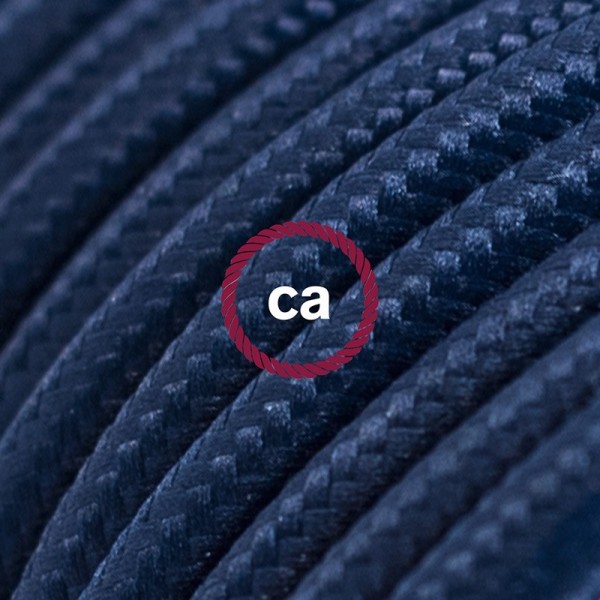 Cord-set - RM20 Dark Blue Rayon Covered Round Cable