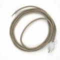 Cord-set - RN01 Natural Linen Covered Round Cable
