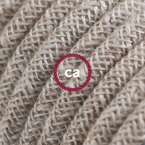 Cord-set - RN01 Natural Linen Covered Round Cable