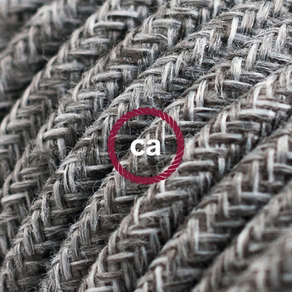 Cord-set - RN02 Gray Linen Covered Round Cable