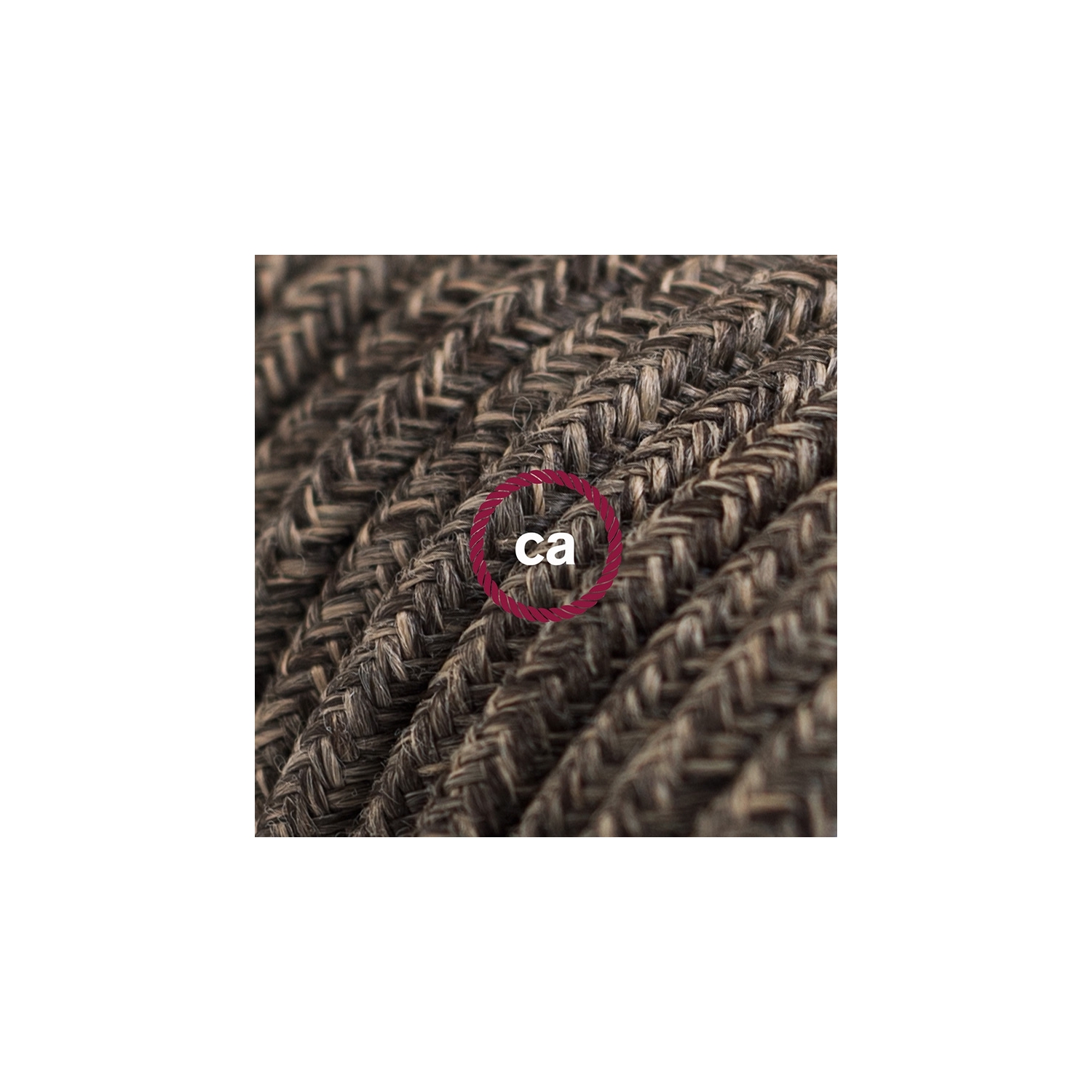Cord-set - RN04 Brown Linen Covered Round Cable