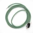 Cord-set - RZ06 Green & White Chevron Covered Round Cable