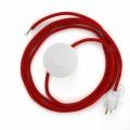 Power Cord with foot switch, RC35 Red Cotton - Choose color of switch/plug