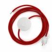 Power Cord with foot switch, RC35 Red Cotton - Choose color of switch/plug