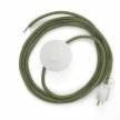Power Cord with foot switch, RD72 Natural & Thyme Green Linen Chevron - Choose color of switch/plug