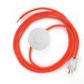 Power Cord with foot switch, RF15 Neon Orange - Choose color of switch/plug
