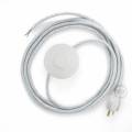 Power Cord with foot switch, RL01 White Glitter - Choose color of switch/plug