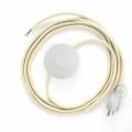 Power Cord with foot switch, RM00 Ivory Rayon - Choose color of switch/plug