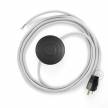 Power Cord with foot switch, RM01 White Rayon - Choose color of switch/plug