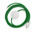 Power Cord with foot switch, RM06 Green Rayon - Choose color of switch/plug