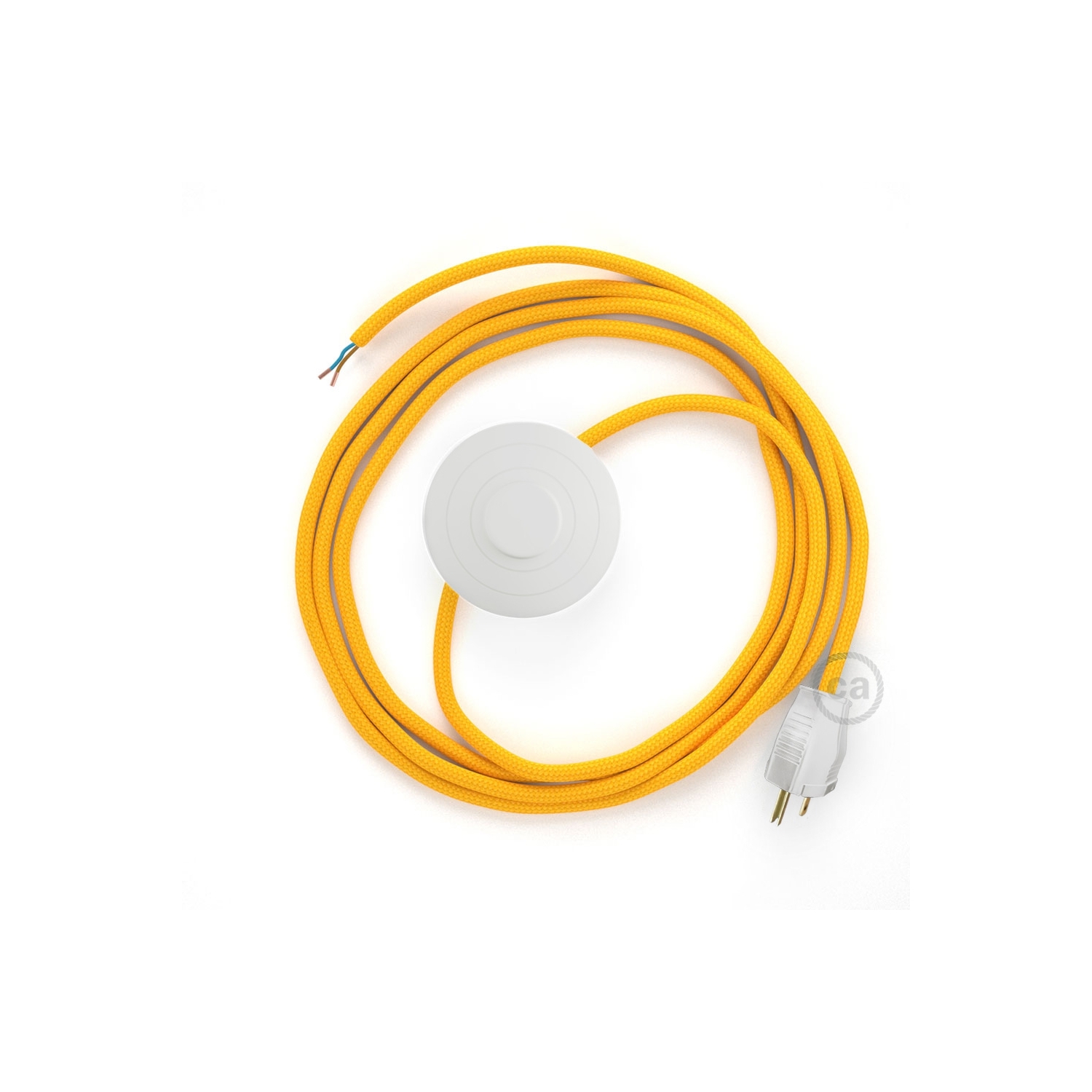 Power Cord with foot switch, RM10 Yellow Rayon - Choose color of switch/plug