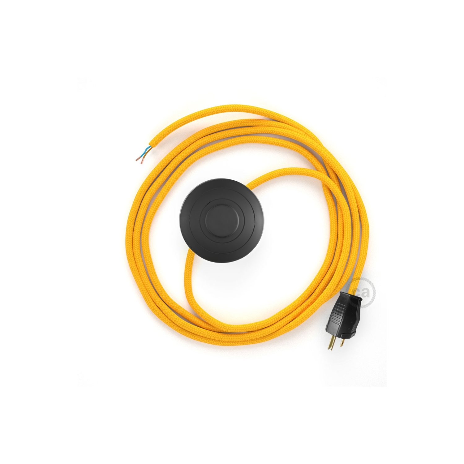 Power Cord with foot switch, RM10 Yellow Rayon - Choose color of switch/plug