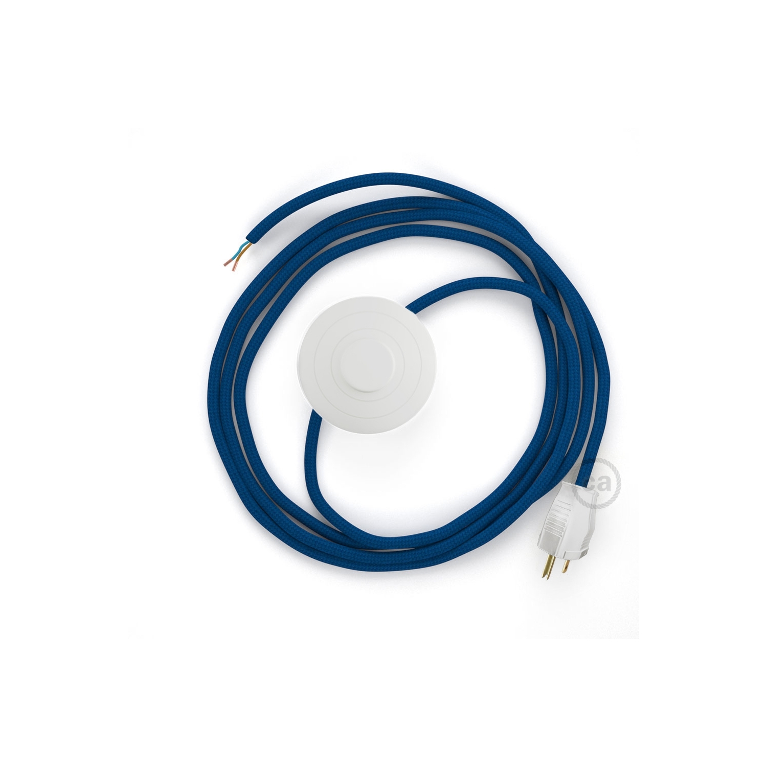 Power Cord with foot switch, RM12 Blue Rayon - Choose color of switch/plug