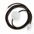 Power Cord with foot switch, RM13 Brown Rayon - Choose color of switch/plug