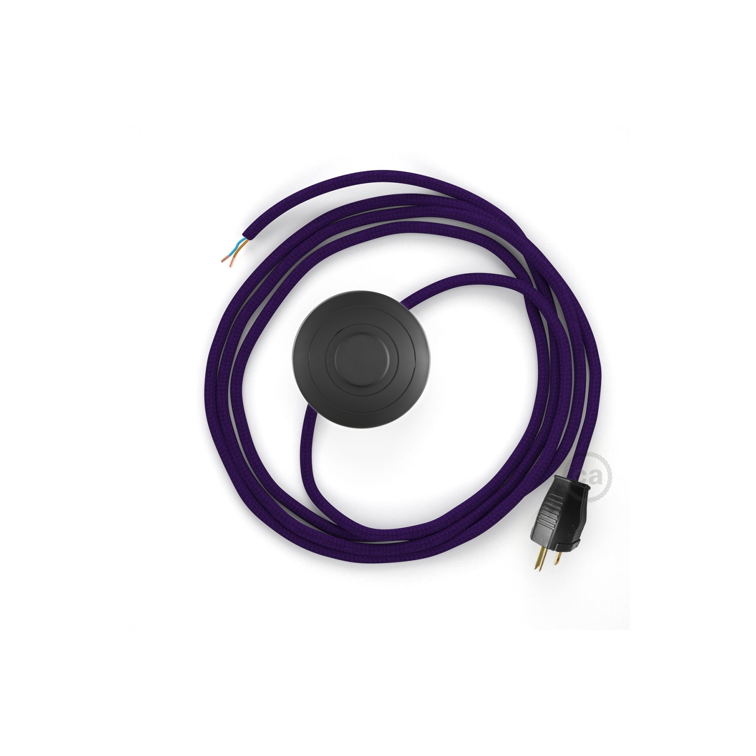 Power Cord with foot switch, RM14 Violet Rayon - Choose color of switch/plug