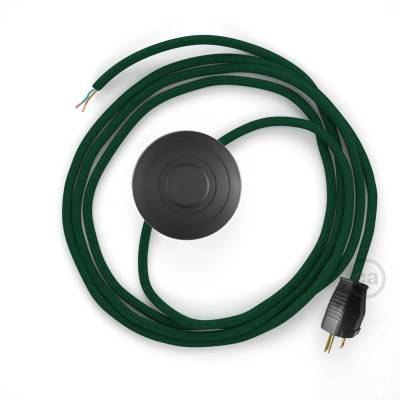 Power Cord with foot switch, RM21 Emerald Rayon - Choose color of switch/plug