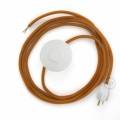 Power Cord with foot switch, RM22 Copper Rayon - Choose color of switch/plug