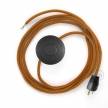 Power Cord with foot switch, RM22 Copper Rayon - Choose color of switch/plug