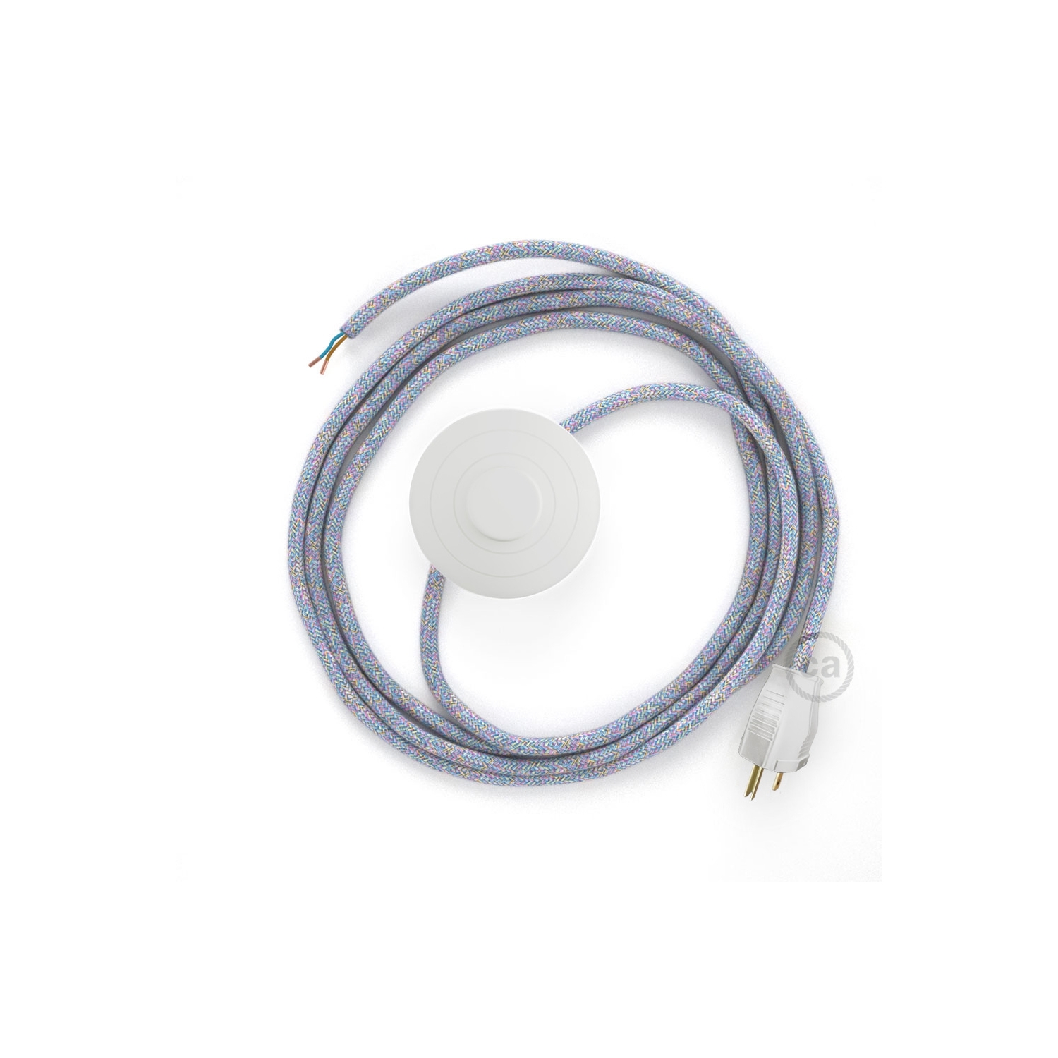 Power Cord with foot switch, RX09 Lollipop Cotton - Choose color of switch/plug