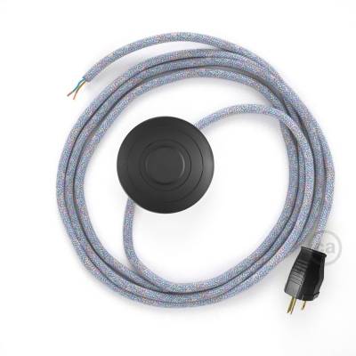 Power Cord with foot switch, RX09 Lollipop Cotton - Choose color of switch/plug