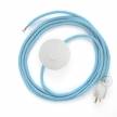 Power Cord with foot switch, RZ11 Light Blue & White Chevron - Choose color of switch/plug