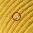 Power Cord with in-line switch, RC31 Mustard Cotton - Choose color of switch/plug