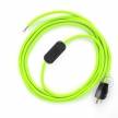 Power Cord with in-line switch, RF10 Neon Yellow - Choose color of switch/plug