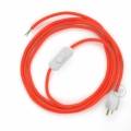 Power Cord with in-line switch, RF15 Neon Orange - Choose color of switch/plug