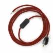 Power Cord with in-line switch, RL09 Red Glitter - Choose color of switch/plug