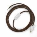 Power Cord with in-line switch, RL13 Brown Glitter - Choose color of switch/plug