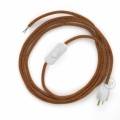 Power Cord with in-line switch, RL22 Copper Glitter - Choose color of switch/plug