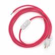 Power Cord with in-line switch, RM08 Fuchsia Rayon - Choose color of switch/plug