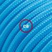 Power Cord with in-line switch, RM11 Light Blue Rayon - Choose color of switch/plug