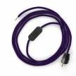 Power Cord with in-line switch, RM14 Violet Rayon - Choose color of switch/plug