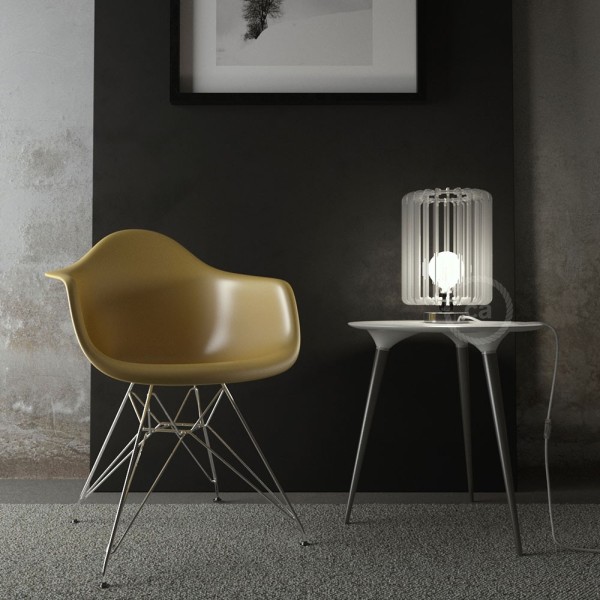 The Posaluce | Chrome Metal Table Lamp for Lampshade