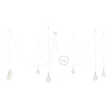 Spider, multiple suspension with 7 pendants, white metal, RM01 White cable
