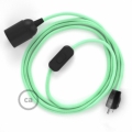 Plug-in Pendant with inline switch | RC34 Mint Green Cotton