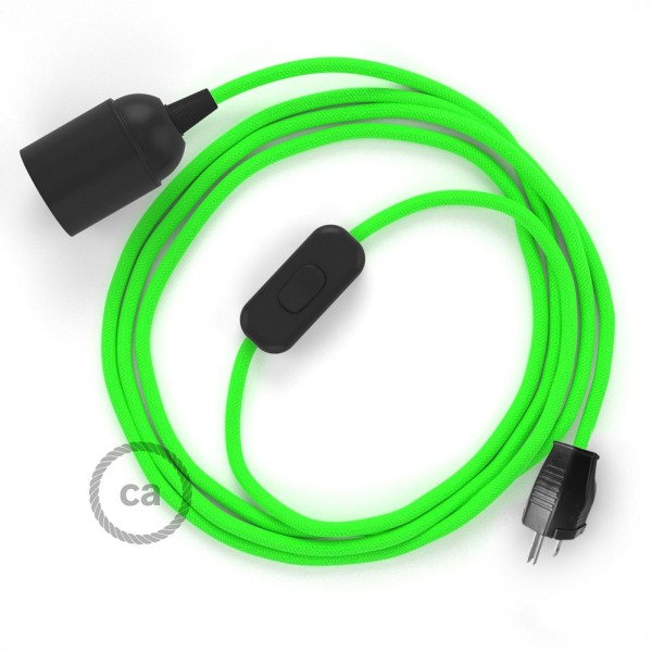 Plug-in Pendant with inline switch | RF06 Neon Green