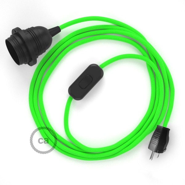 Plug-in Pendant with inline switch | RF06 Neon Green