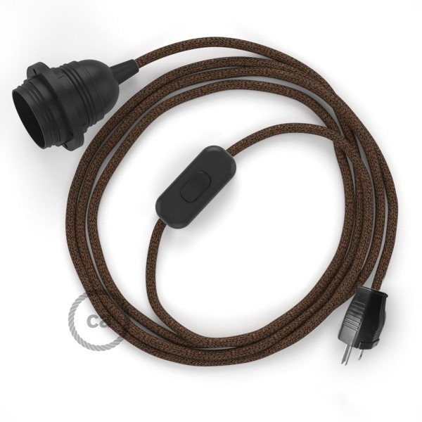 Plug-in Pendant with inline switch | RL13 Brown Glitter