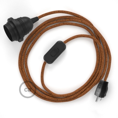 Plug-in Pendant with inline switch | RL22 Copper Glitter
