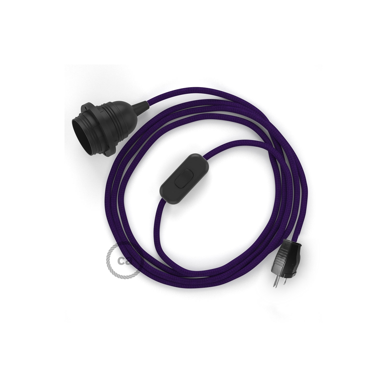 Plug-in Pendant with inline switch | RM14 Violet Rayon