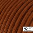 Rust Cotton covered Round electric cable - RC23