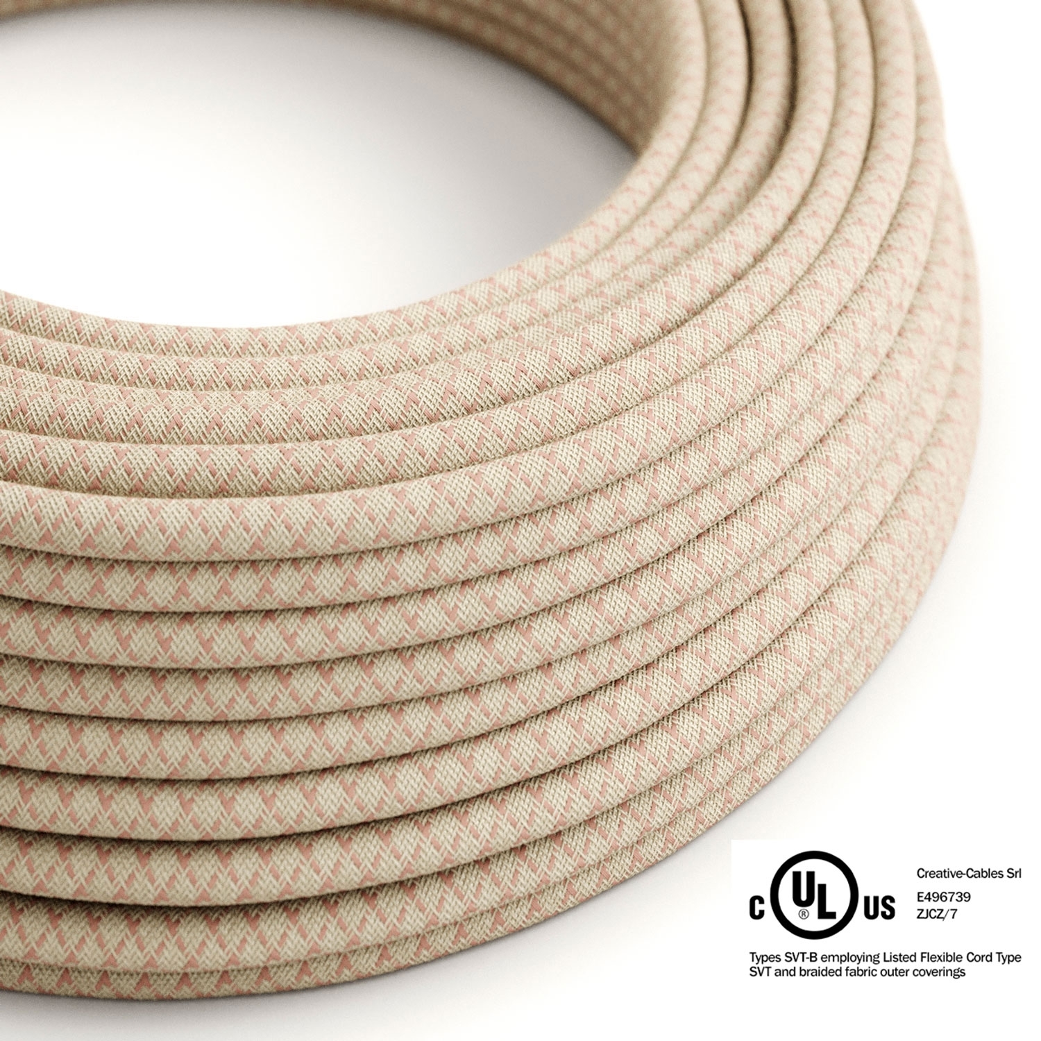 Jute Covered (Rope Style) 3-wire Round Cord - PER FOOT