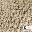 Natural & Brown Linen CrissCross covered Round electric cable - RD63