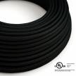 Black Rayon covered Round electric cable - RM04